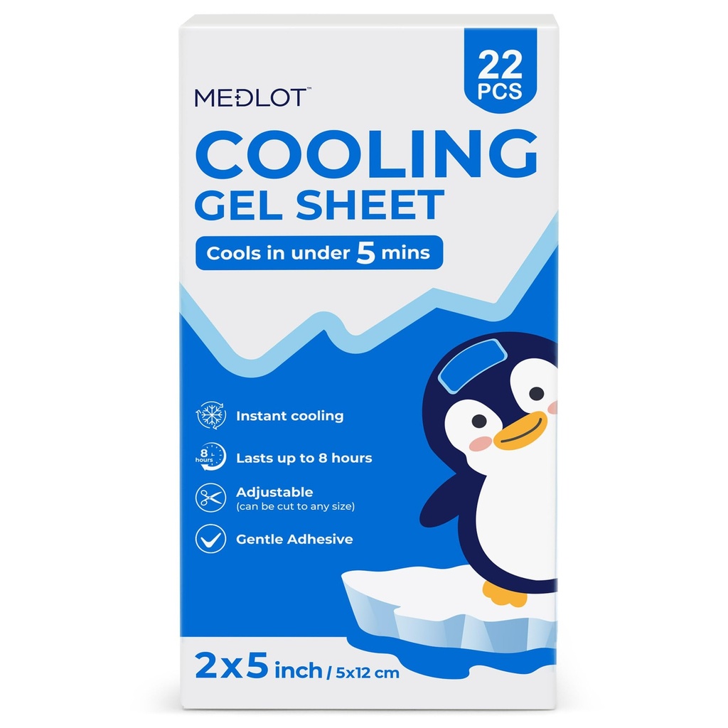 Çocuklar için LotFancy Ateşi, 22 Dokümanlar, Ateş Tanımları, Bebek Soğutma Pads, Gel Cool Patch, Headache Relief, 4.7 x2 Perfect