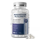Magnezyum Glycinate 850 mg Capsules with L-Theanine, Chamomile & GABA for Sleep, Calmness, Muscle, Bone Health & Immune Support, Magnezyum for Women and Men, Vegan, High-Abxia, 120 Count