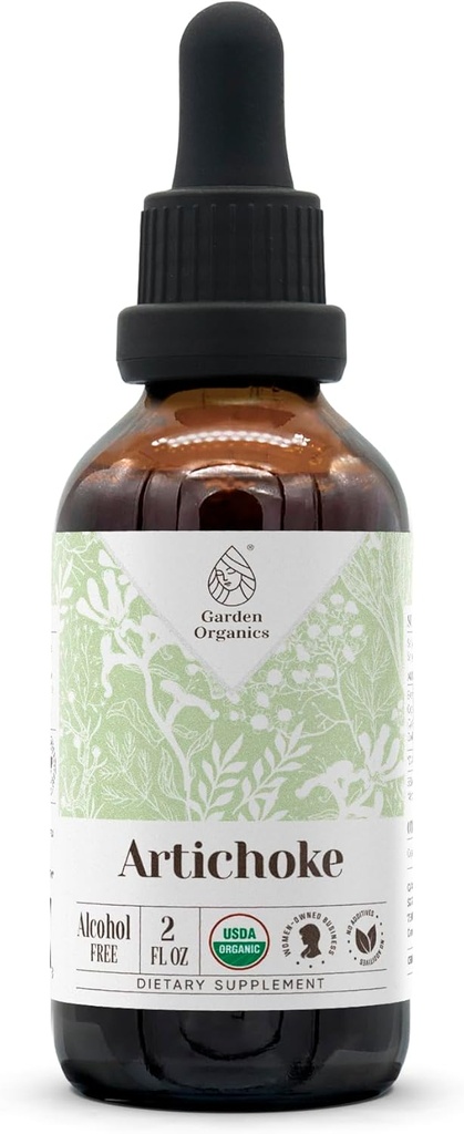Artichoke USDA Organik Alkol Ücretsiz Ekstraksiyon | Diyetsel Tamam, Yüksek Yeterlilik Tincture | Doğal Onaylanmış Organik Artichoke (Cynara scolymus) 2 ozz