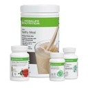 HERBALIFE Quickstart Cookies 'n Cream Kit: Formula 1 Beslenme Shake Mix, Formula 2 Multivitamin Kompleksi, Formula 3 Hücre Activator, Herbal Tea Mekanik Boosts Metabolism