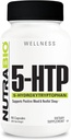 NutraBio 5-HTP συμπλήρωμα, κάψουλες 200mg- μπορεί να βοηθήσει την υποστήριξη και την προώθηση της υγείας και διαρκή ύπνο, 90 κάψουλες λαχανικών