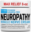 Neuropati Nerve Relief Cream - Premium Nerve Cream 3X Hedefli Yardım ve Soothing Nerve Comfort - 4% Menthol, MSM For Feet Hands Legs & Back - Süper 8 Oz