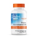 Doktor'un En İyi Trans-Resveratrol 100, Red Wine Polyol (ResVinol), Non-GMO, Gluten Free, Soy Free, Vegan 60 Veggie Caps