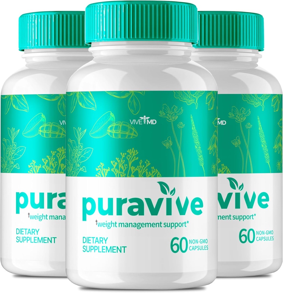Vive MD Puravive Premium Kilo Kaybı Capsules - Original Formula - Puravive Kilo Kayıp Kapsülleri Orijinal, Puravive Kilo Kayıp Pills, Puravive Exotic Rice Method (3 Pack)