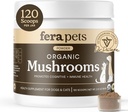 Fera Pets Mushroom Supplement for Dogs & Cats with Turkey Tail - USDA Organik - Bilişsel ve Immune Desteği - Sağlıklı Bir Gut - Toz - 120 Scoops