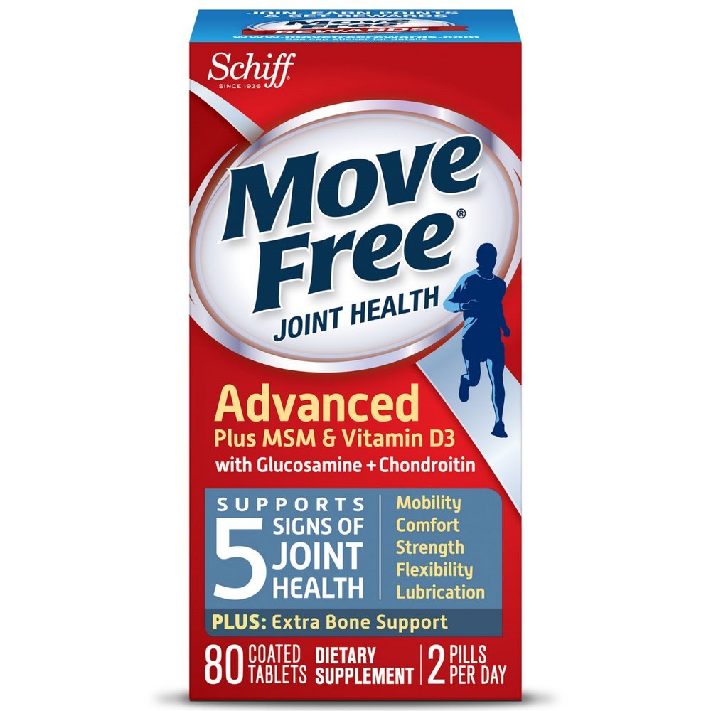 Free Advanced Plus MSM ve Vitamin D3, 80 tablet - Glucosamine ve Chondroitin ile Ortak Sağlık Supplement (Pack of 3)