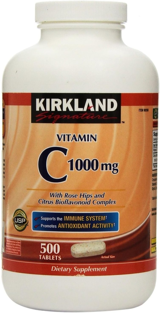 Kirkland Υπογραφή Βιταμίνη C 1000 mg, 500 δισκία (2 Συσκευασία)