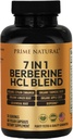 PRIME NATURAL Berberine HCl 600 mg Organik Ceylon Cinnamon 400 mg Organik Turmeric 200 mg Organik Ginger 130 mg Organik Apple Cider Vinegar 65 mg Altınseal Kök 6.5 mg Bioperine 3 mg | 60 Capsules