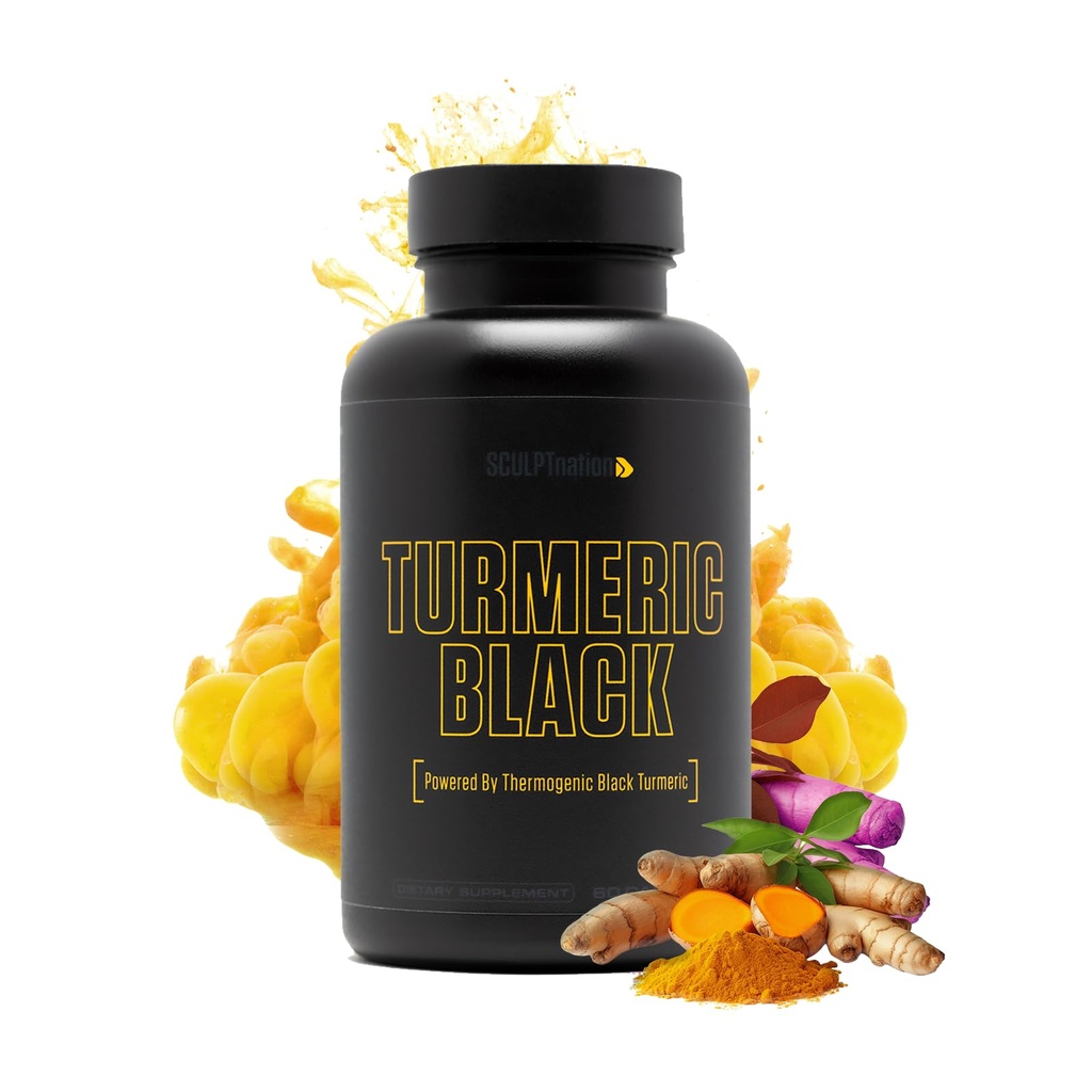 Sculpt Nation by Voloed Powerful Turmeric Supplement - Turmeric Curcumin with Black Pepper & Patented Materialss for Joint Health - 30-Day Supply