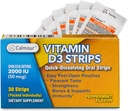 D3 Strips 30 Pack / 2000 IU Oral Dissolvable D3 Vitamin Strips | Peppermint Flavor Melts on Your Tongue in 30 Seconds | Boost Immunity & improve mental Focus with Vitamin D3 2000