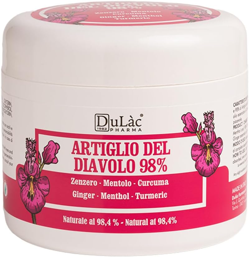 Dulàc - Devil's Claw 98% Cream Maximum Strength 16.9 Fl Oz, Natural Joint and Muscle Relaxer Cream for Recurring Muscle and Joint Pain, Enriched with Menthol for Cool Effect