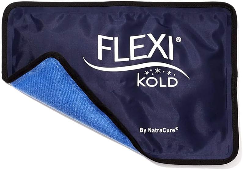 FlexiKold Reusable Gel Buz Paketi ile Raflar - Injuries için Cold Compress Pack - Ekstra, Omuzlar, Ayaklar, Dizler, Scia, Kas Ağrısı - Yarı Boyut