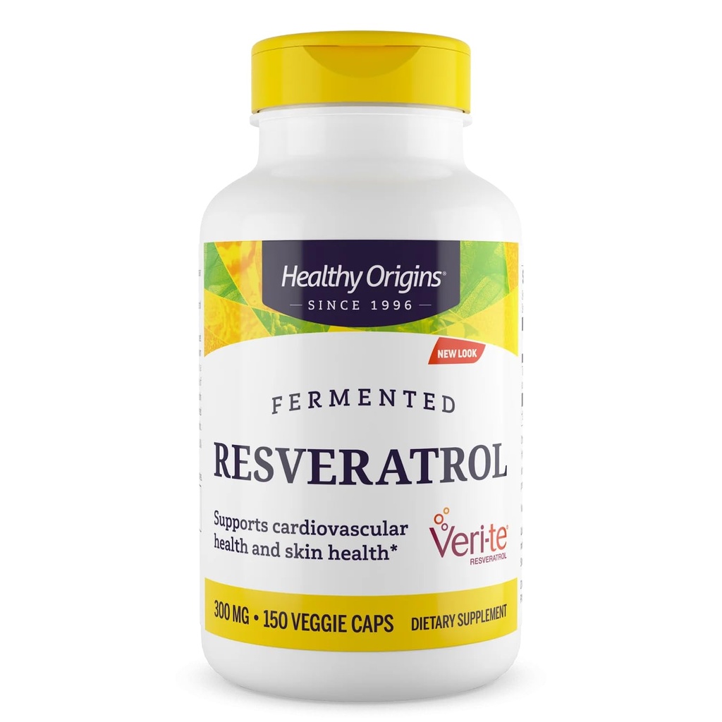 Heathy Origins Fermented Resveratrol (Non-GMO,% 98 Trans-Resveratrol, Avrupa Kaynaklanmış) 300 mg, 150 Veggie Caps