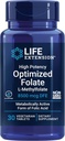 Life Extension High Potency Optimized Folate – L-tilfolate – Folic Acid, 8500 mcg DFE – Heart & Brain Support, Health Homocysteine Levels – Gluten-Free, Non-GMO, Vegetarian – 30 Tabletler