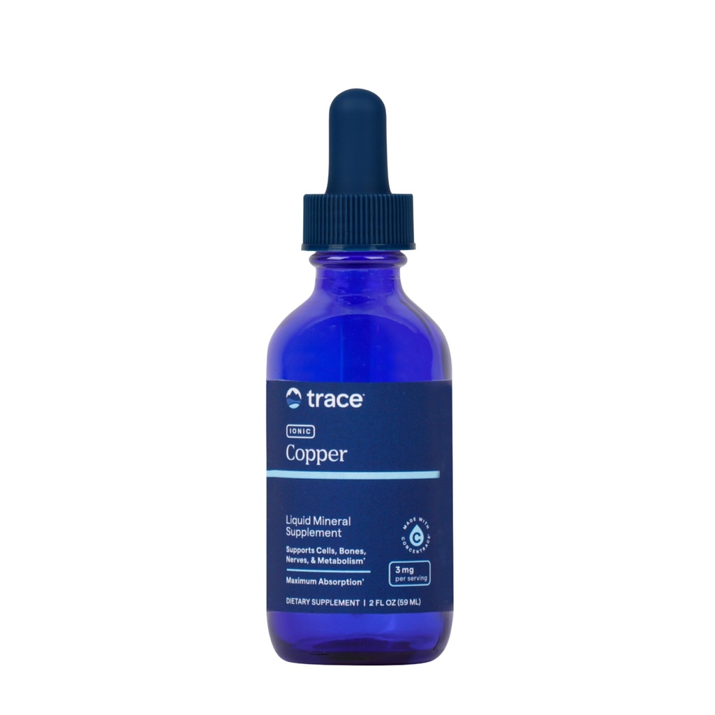 Trace Minerals Ionic Copper - Bone & Energy Support Supplement - Copper Supplement to Support Enzymatic Reactions - Sıvı Supplement to Aid Health Connective Tissue - 2 fl oz (Hakkında 48 Hizmet)