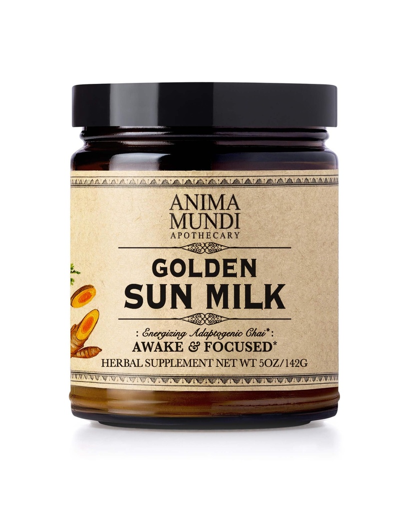 Anarşist Mundi Apothecary Golden Sun Milk - Organik Spices Turmeric, Ashwagandha, Reishi & Vanilla - Unsweetened Drink Toz - Calm (5oz / 142g)