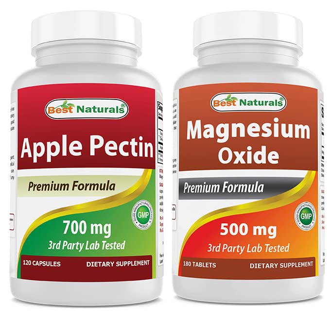 En İyi Doğal Apple Pectin 700 mg & Hoffman Magnezyum 500 mg
