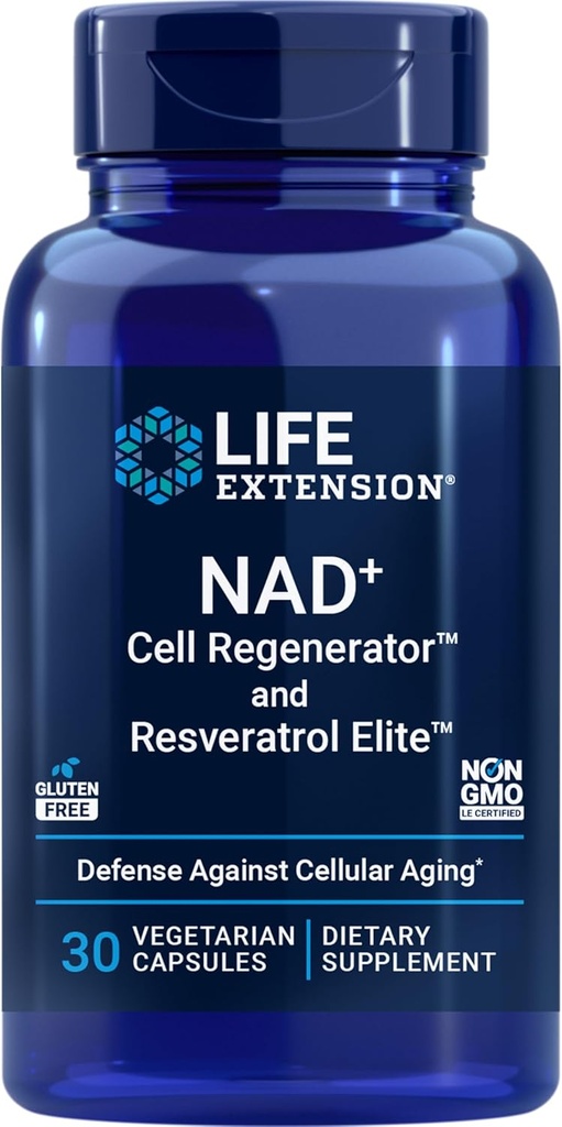 Hayat NAD+ Hücre RegeneratorTM ve Resveratrol EliteTM*, nicotinamid riboside, Trans-resveratrol, quercetin, Fisetin, Heart Health, Sağlıklı Aging, Vegetarian, 30 Capsules