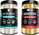 Pure Original Ingredients Goldenseal Berberine & Bitter Melon Capsules Bundle, (730 Capsules) No Magnesium or Rice Fillers