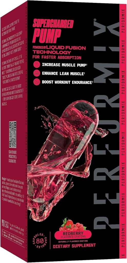 PERFORMIX Supercharged Pump - Nitrosigine® και Betaine Pre-Wortout Supplement - Επιταχυντής αντλίας μυών - Αντοχή και ενίσχυση δύναμης (80 κάψουλες)