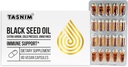 Tasnim Black Seed Oil Organic Cold Pressed Capsules% 100 Pure Cold-Pressed Black Cumin Seed Oil Nigella Sativa for Immune Support, Joint Comfort and Vitality