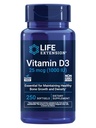 Life Extension Vitamin D3 25 mcg (1000 IU), Immune System Support, Bone Health, Whole-Body Health, Value Dimension, Gluten-Free, Non-GMO, 250 softgels