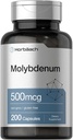 Horbaach Molybdenum Supplement | 50006 | 200 Capsules | Amino Asit Chelate | Non-GMO, Gluten Free