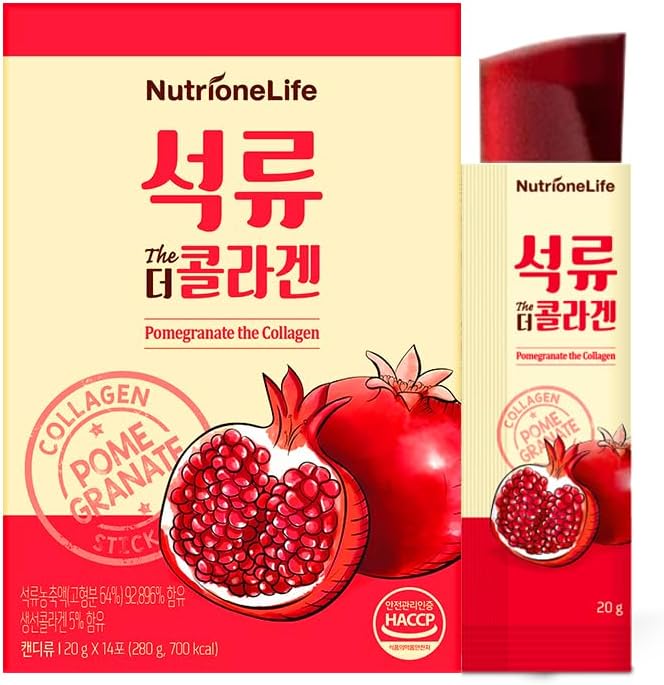 Pomegranate The Collagen Jelly, Koreli Kadın Antioksi 1000 mg Low Molecular Fish Collagen Jelly, 18579 mg Pure Pomegranate Ekstraksiyon, Contain Hyaluronic Acid, Elastin