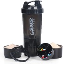 VECH Shaker Şişeler Protein Mixes Workout Shaker Leak Pro 3 OZ Pill Tray for Storage protein Toz Shake Şişe 16 OZ Shake Cup (Black)