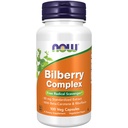 NOW Foods Supplements, Bilberry (Vaccinium myrtillus) Complex 80 mg με Beta-Carotene & Riboflavin, 100 Veg Κάψουλες