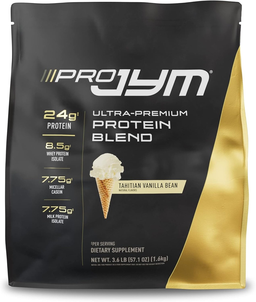 Pro JYM Tahitian Vanilla proteini Toz - Whey proteini, Vakain, & Süt Protein, Erkekler ve Kadınlar için Lean Muscle Building, 45 Hizmetler