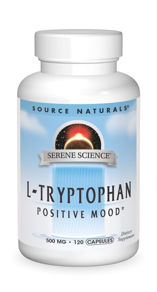Source Naturals Serene Science L-Tryptophan, Pozitif Mood*, 500 mg - 120 Capsules