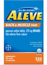 Aleve Back & Muscle Pain Relief Naproxen sodyum Tabletleri, Ağrı Reliever & Ateşi, Vücut için Tıp, 250 Kont