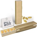 Pretty Pill Set Box - Şık, Compact Daily Pill Organizer, İlaç Pill Case, Pillhopper, Travel Essentials for Women & Men - şampanya