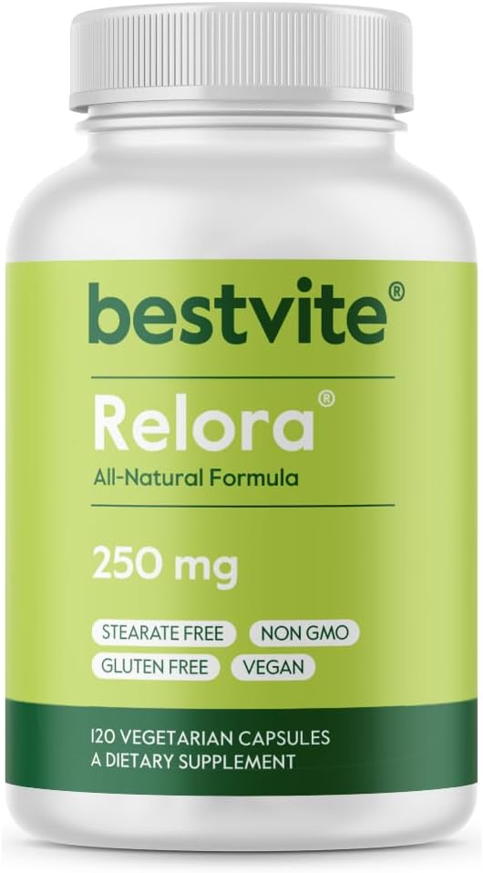 BESTVITE Filler-Free Relora 250 mg (120 Vejetaryen Capsules) – Klinik olarak Araştırma - Hayır Stearates – Vegan – No Fillers – Supports The Management of Occasional Stress*