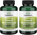Swanson Sweet Wormwood - GI Gut Health, Microbial Balance & Digestive Health Support - Herbal Supplement with Artemisinin - (90 Capsules, 425 mg Her) 2 Packs