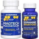 ΦΥΣΙΚΑ ΣΤΑΧΗΜΑΤΑ Dopamine Brain Food + Magtech Magnesium Supplement Bundle - Υποστηρίζει Focus, Relaxation & Memory* - 240 Total Capsles