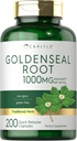 Carlyle Goldenseal Root Capsules 1000 mg | 200 Kont | Geleneksel Herb Supplement | Non-GMO, Gluten Free