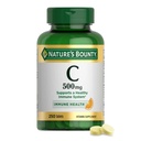 Nature's Bounty Vitamin C 500 mg, Sağlıklı Immune System, Daily Vitamin Supplement, 250 Vejetaryen Tabletler