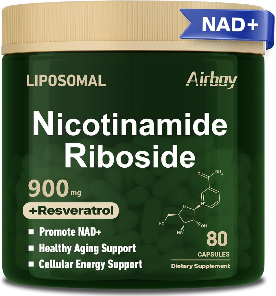 Liposomal Nicotinamide Riboside 900 mg, συμπλήρωμα NAD με Resveratrol & Quercetin, τρίτο μέρος δοκιμαστεί, κατά της γήρανσης, την ενέργεια, Focus- 80 κόμης