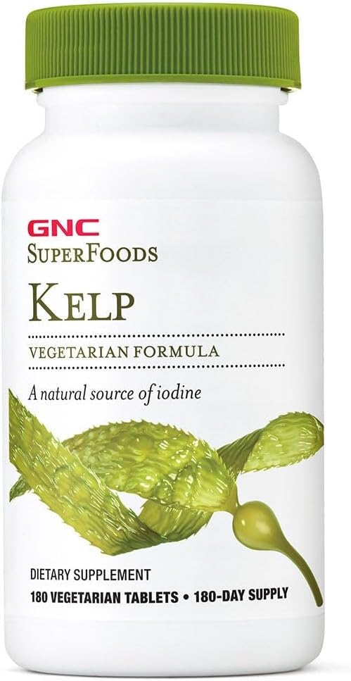 GNC SuperFoods Kelp | Plusuba ve Iodine | Vegetarian - 180 Tablet