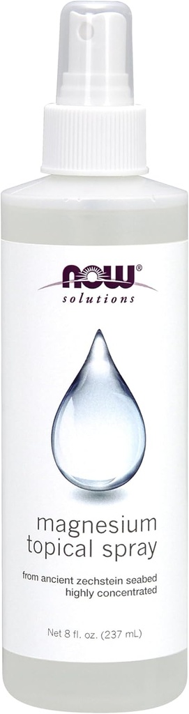 NOW Foods Solutions, Magnesium Topical Spray, από το αρχαίο Seabed Zechstein, Πολύ συμπυκνωμένο, 8 Fl Oz (πακέτο του 1)