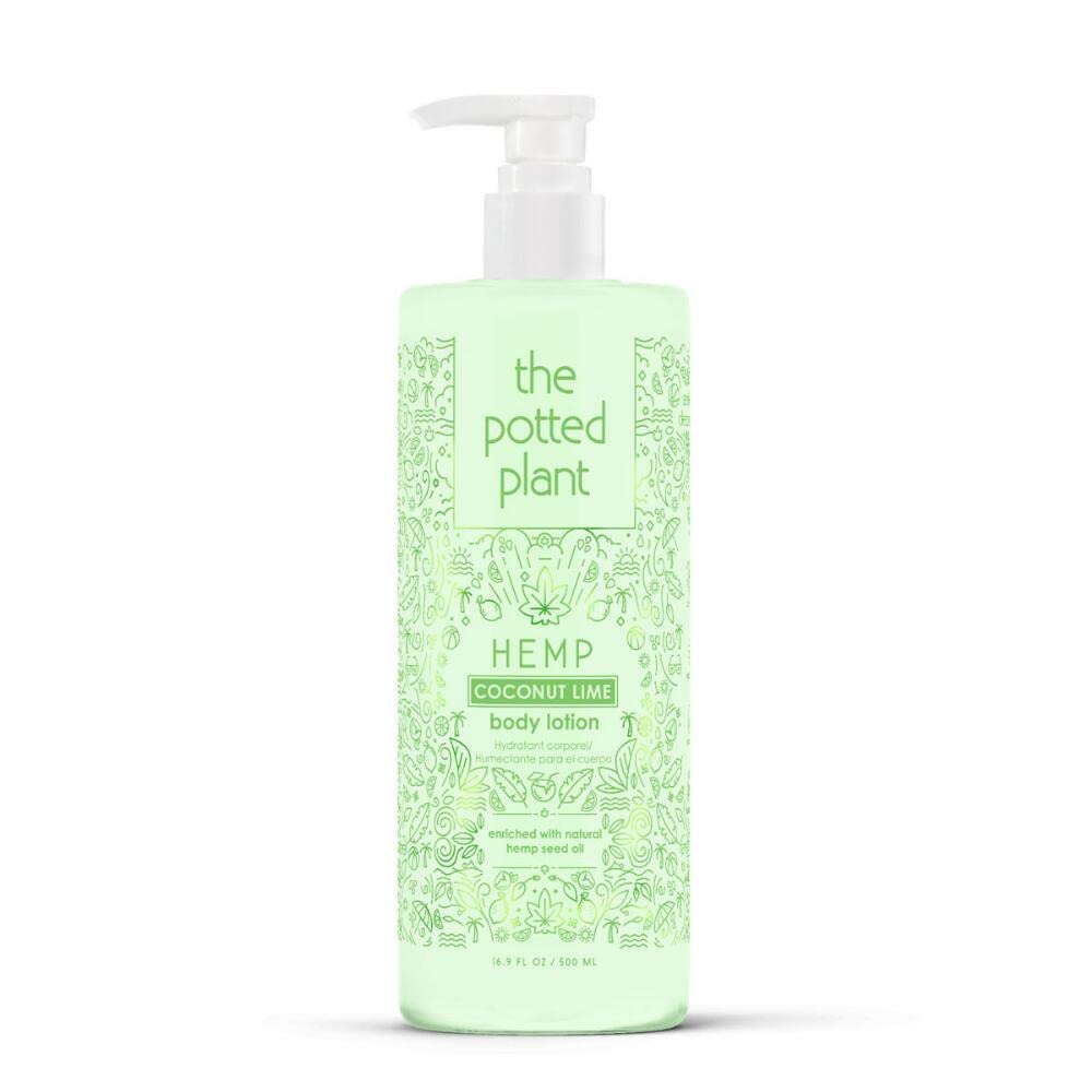 Coconut Lime Body Lotion Hemp Seed Oil THC-Free Sebze Collagen Vitamin E 16.9 oz