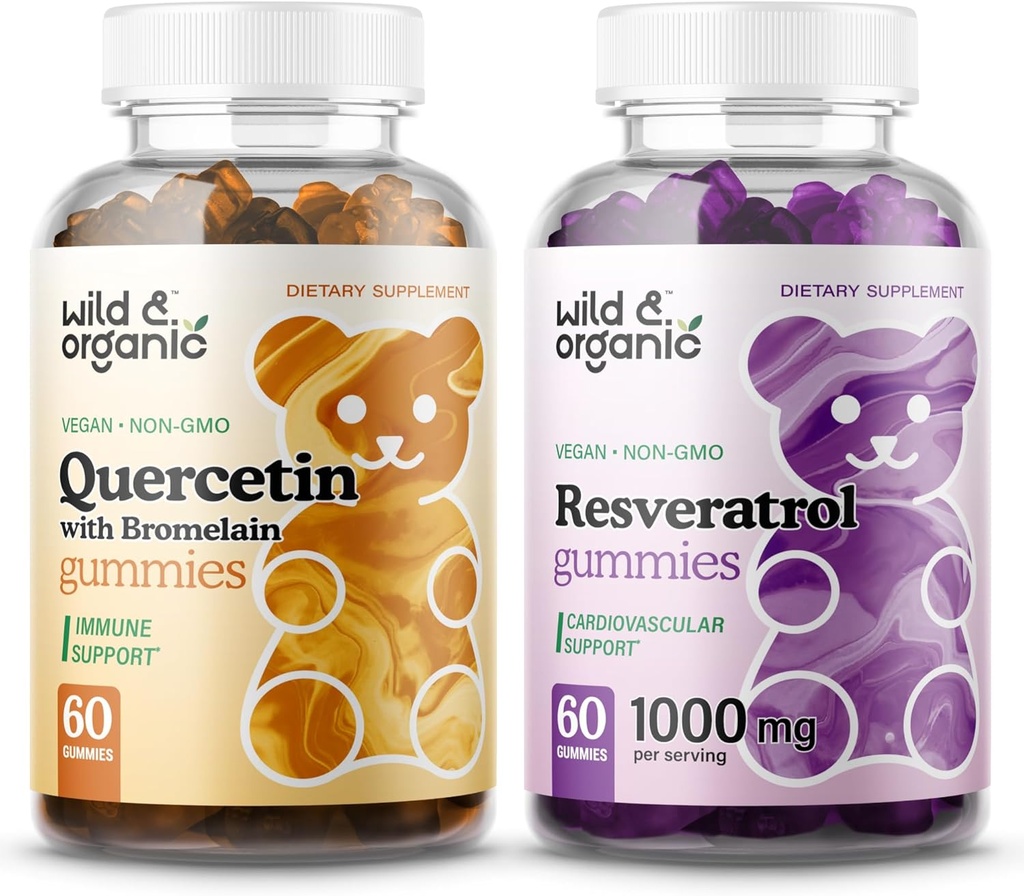 Άγρια & οργανικά κουερσετίνη & Resveratrol Gummies