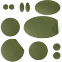 aZengear Patches επισκευής γιλέκων, σκηνής, παπουτσιών, στρώμα αέρα, φουσκωτά, PVC Gear - Αδιάβροχα, Αυτοκόλλητα, Δάκρυ-Κρύο-Heat-Resistant, Down Puffer Coat (11 Pcs, Olive)
