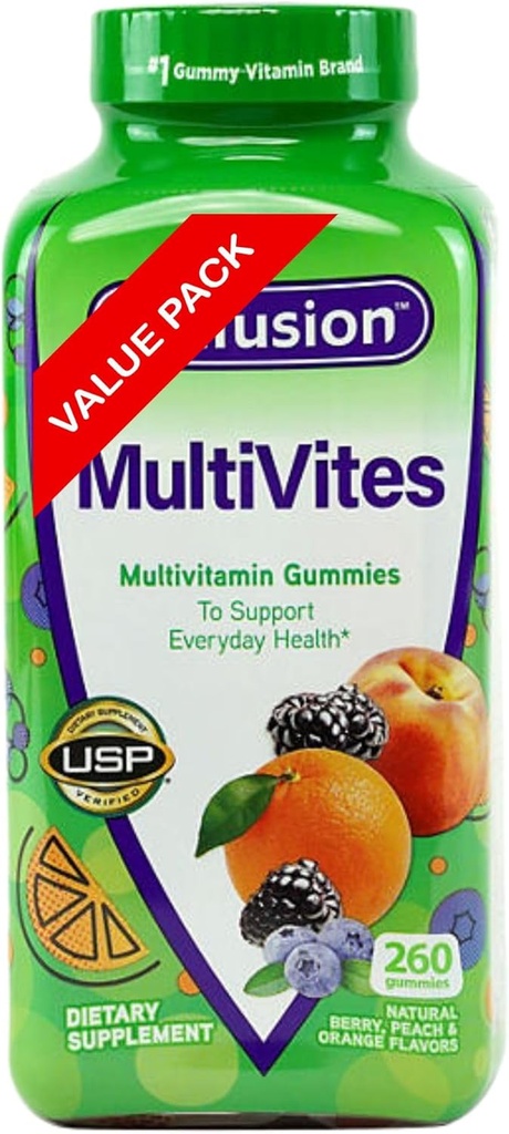 Vitafuges Multivites Gummies 260 ct, Υποστήριξη Everyday Health - (Συσκευασία του 1) Επτά Ημέρες Χάπια Περιλαμβάνεται