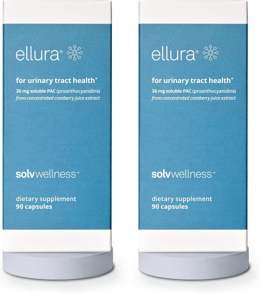 Ellura Solv Wellness Klinik olarak Proven Cranberry Supplement: Ahead of UTIs with 36 mg of 100% Bio available PAC, 180 Capsules