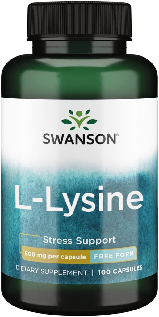 Swanson Amino Asit Free-Form L-Lysine 500 Milligram