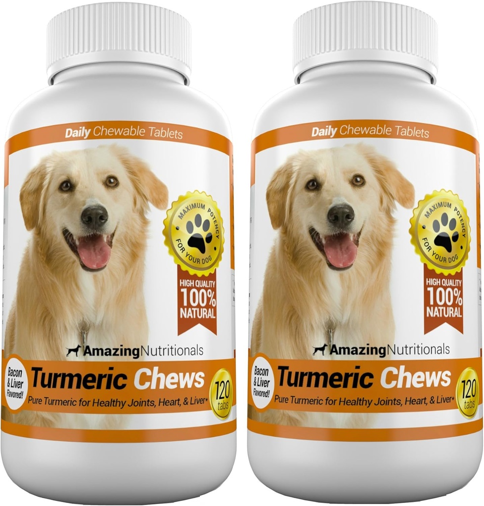 Köpekler için Şaşırtıcı Turmeric Curcumin Pet Antioksi, Eliminates Joint Pain Inflammation, 120 Chews