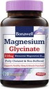 Bonawell Glycinate, 210 mg Elemental Magnezyum Per Servis, Tam Chelated & Non-Buffered, Supports Relaxation, Nerve, Muscle & Bone Health, 120 Vegan Capsules